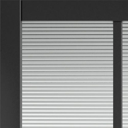 JB Kind Civic Black Reeded Horizontal Glazed Internal Door - All Sizes