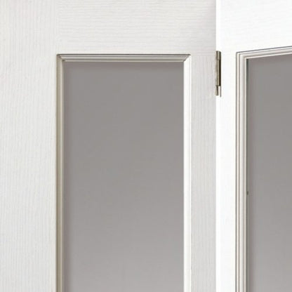 JB Kind Canterbury White Glazed Bi-Fold Internal Door - 1981mm x 762mm x 35mm