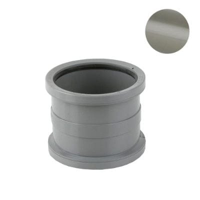 Brett Martin Solvent Soil Double Socket Pipe Connector x 110mm - Grey Olive - Brett Martin