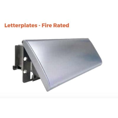 Sparka Satin Chrome Letterplates Fire Rated - 298mm x 98mm - Sparka Uk Doors