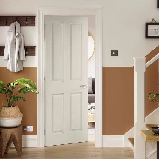 JB Kind Canterbury White Glazed Internal Door - All Sizes