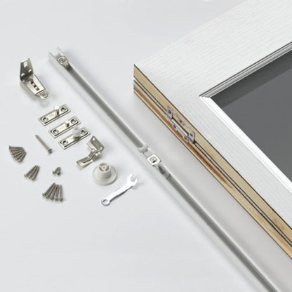 JB Kind Canterbury White Glazed Bi-Fold Internal Door - 1981mm x 762mm x 35mm