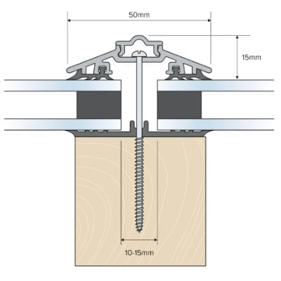 Solstice Capex 50 Glazing Bar & gasket (4.8m) - Brown - B4L Roofing