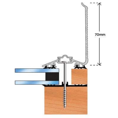 Solstice Capex 50 Wall Flashing Bar & gasket (3m) - Anthracite Grey - B4L Roofing