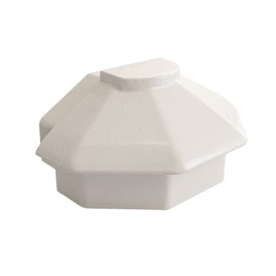 Solstice Cresfinex Ridge MK4 100mm Radius End Cap White - B4L Roofing