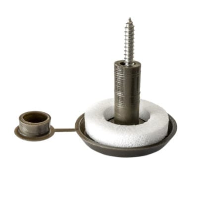 Solstice 25mm Polycarbonate Fixing Buttons (Pack of 10) - Brown - B4L Roofing