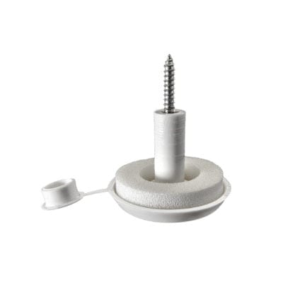 Solstice 25mm Polycarbonate Fixing Buttons (Pack of 10) - White - B4L Roofing