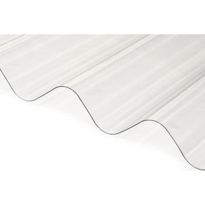 Corrugated PVC Roofing Sheet Clear 2m x 950mm��x 0.8mm - B4L Roofing