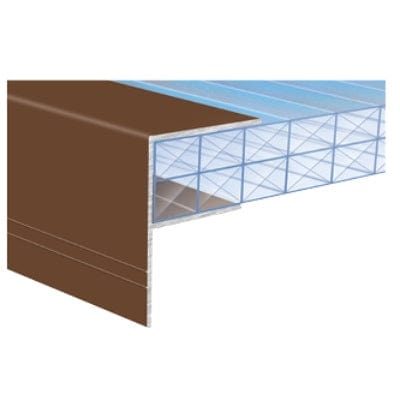 Solstice PVC F-Section (10mm) 3m - Brown - B4L Roofing