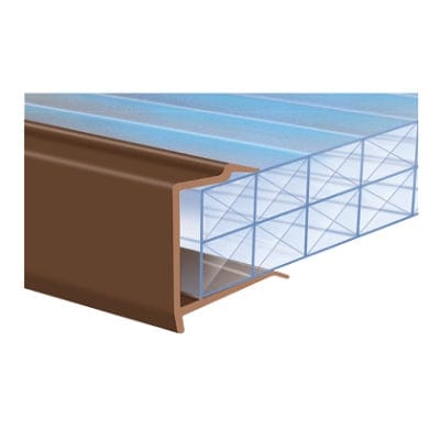 Solstice PVC Roof Sheet End Closure (10mm) 2.1m - White - B4L Roofing