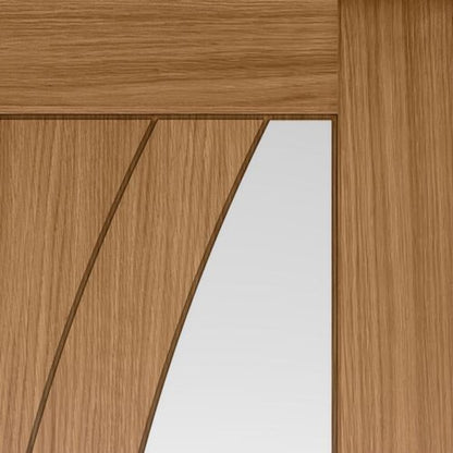 JB Kind Sicily Oak Pre-Finished Glazed Internal Door - All Sizes - JB Kind
