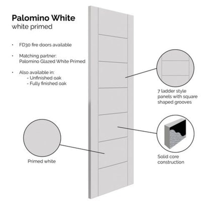 JB Kind Palomino White Primed Internal Door - All Sizes