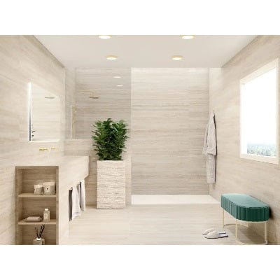Versilia Ceramic Matt Marfil Stone Effect Wall Tile 333mm x 550mm (10 per Box) - Classic Collection