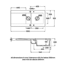 Load image into Gallery viewer, RAK Gourmet Dream Kitchen Sink 1 , 1.5 Bowl Fireclay Inset - RAK Ceramics
