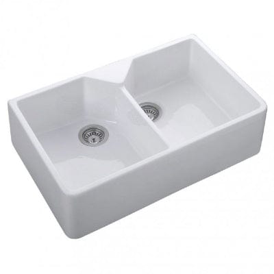 RAK Gourmet Belfast Style Kitchen Sink 10 Double Bowl - RAK Ceramics