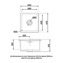 Load image into Gallery viewer, RAK Gourmet Kitchen Sink 6 Square Over / Under Mount Fireclay - RAK Ceramics
