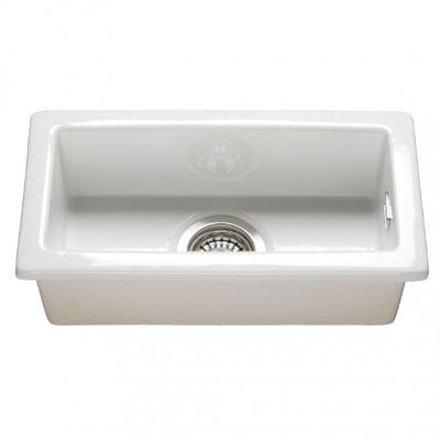 RAK Gourmet Kitchen Sink 7 Rectangular Undermount Half Bowl Fireclay - RAK Ceramics