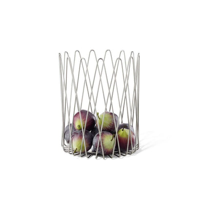 Zack Bivio Premium Brushed Stainless Steel Fruit Basket - German Craftsmanship