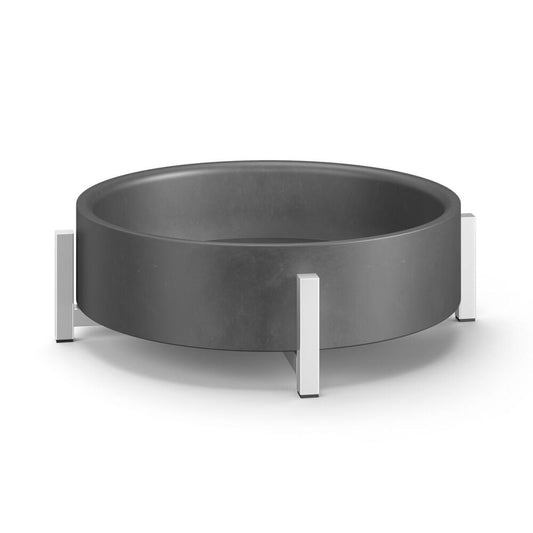 Zack Perto Premium Brushed Stainless Steel Decorative Bowl - Modern Home Decor