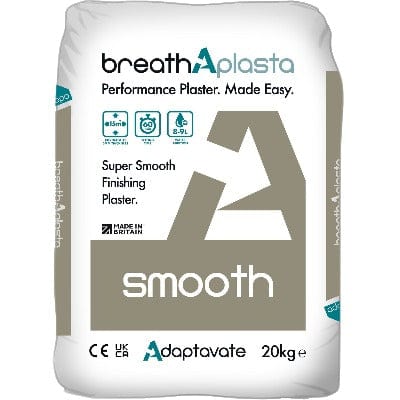 Breathaplasta Smooth Finishing Plaster x 20Kg - Adaptavate Plaster