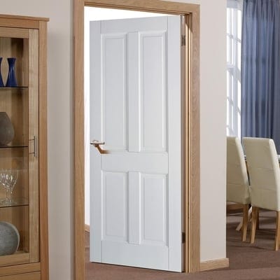 Canterbury White 4 Panel Interior Door - 1981mm x 838mm - LPD Doors