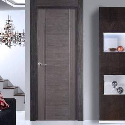 Alcaraz Chocolate Grey Pre-Finished Interior Fire Door FD30 - 1981mm x 762mm - LPD Doors