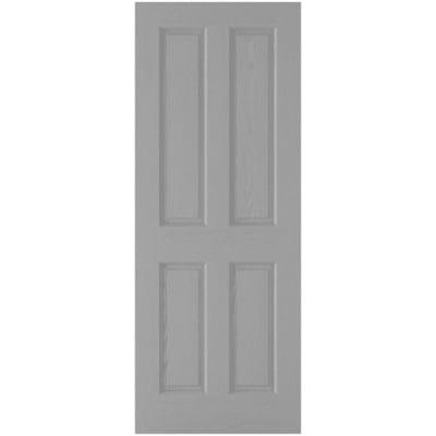 Moulded Textured Grey Pre-Finished 4 Panel Interior Door - 1981mm x 686mm - LPD Doors