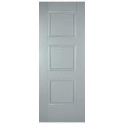 Amsterdam Grey Primed 3 Panel Interior Fire Door FD30 - 1981mm x 686mm - LPD Doors