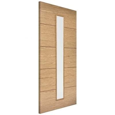 Oak Lille 1 Light Glazed Panel Pre-Finished Internal Door - 1981mm x 838mm - LPD Doors