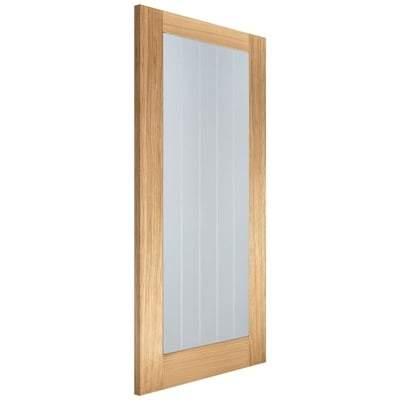 Oak Mexicano Pattern 10 Glazed Pre-Finished Internal Door - 1981mm x 686mm - LPD Doors