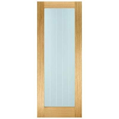 Oak Mexicano Pattern 10 Glazed Un-Finished Internal Door - 1981mm x 686mm - LPD Doors