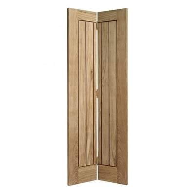 Oak Mexicano Bi-Fold Un-Finished Internal Door - 1981mm x 686mm - LPD Doors