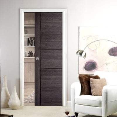 Vancouver Ash Grey Pre-Finished 5 Panel Interior Door - 1981mm x 686mm - LPD Doors