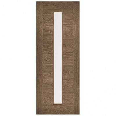 Sofia Walnut Pre-Finished 1 Glazed Clear Light Panel Interior Door - 1981mm x 762mm - LPD Doors