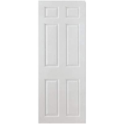 Moulded Smooth White Primed 6 Panel Interior Fire Door FD30 - 1981mm x 838mm - LPD Doors