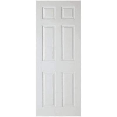 Moulded Textured White Primed 6 Panel Interior Door - 1981mm x 610mm - LPD Doors