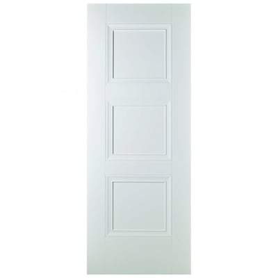 Amsterdam White Primed 3 Panel Interior Door - 1981mm x 838mm - LPD Doors