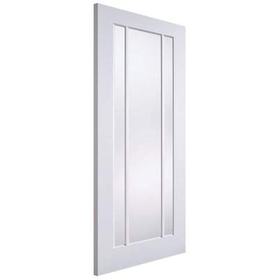 Lincoln White Primed 3 Glazed Clear Light Panels Interior Door - 1981mm x 813mm - LPD Doors