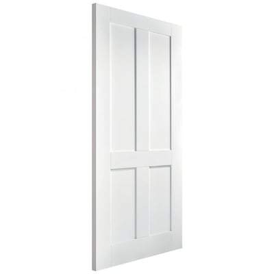 London White Primed 4 Panel Interior Door - 2040mm x 726mm - LPD Doors