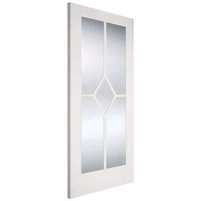 Reims White Primed Glazed Clear Light Panels Interior Door - 1981mm x 686mm - LPD Doors