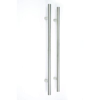 Polished Stainless Steel Circular Pull Handle Set External - 1000mm x 40mm - LPD Doors