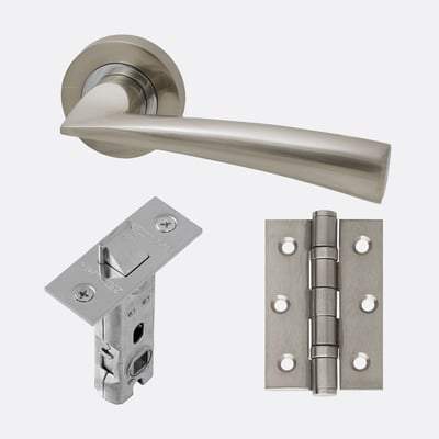 Mars Chrome/Satin Nickel Handle Hardware Pack Standard - LPD Doors