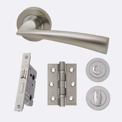 Mars Chrome/Satin Nickel Handle Hardware Pack Standard - LPD Doors