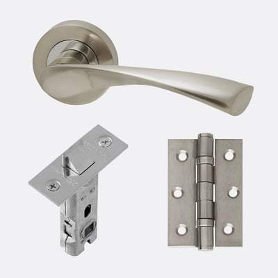 Solar Polished Chrome/Satin Nickel Handle Hardware Pack Standard - LPD Doors