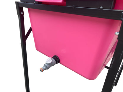 Pink Dog Bath with Drain Valve (WL) and Stand - Best4Trade-Retail PETS