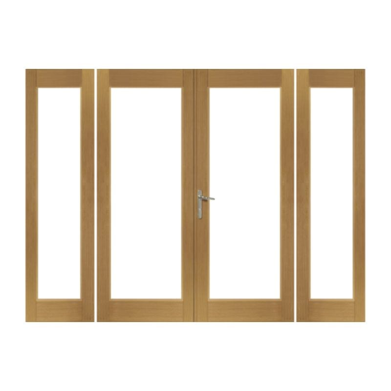 XL Joinery La Porte French Door in Pre-Finished External Oak Includes Sidelight Frame - All Sizes - Build4less