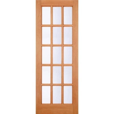 LPD SA Hardwood M&T 15 Clear Double Glazed Light Panels External Door - 2032mm x 813mm - LPD Doors