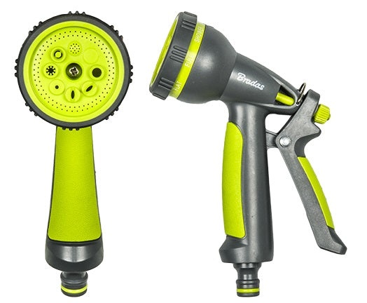 Hose Gun Water Sprayer Multi Adjustable, Lime - Best4Trade-Retail Garden watering