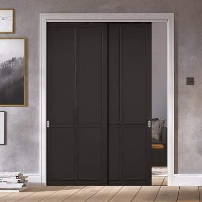 Liberty Black Primed Panelled Interior Door - 1981mm x 686mm - LPD Doors