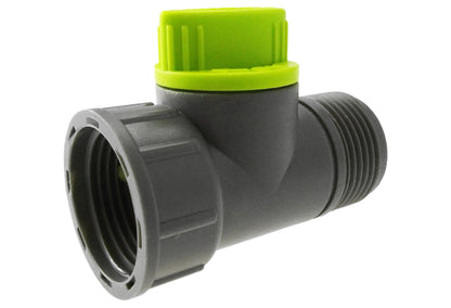 Tap Adapter with Valve 3/4" BSPM-F Lime - Best4Trade-Retail Garden watering